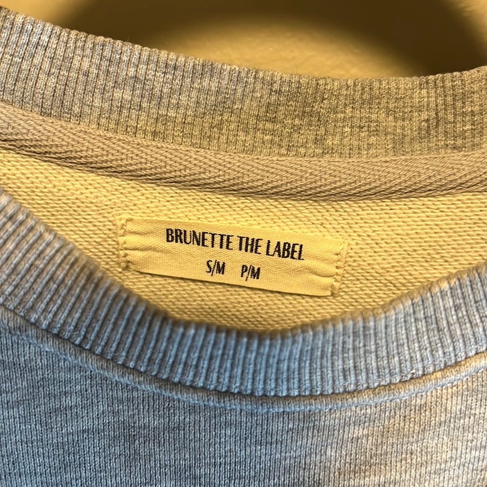Brunette the label. Grey sweat suit. Top and bottom - Size Small/Medium - Picture 1 of 2